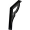 Ekena Millwork Bradford Wrought Iron Bracket, (Single center brace), Powder Coated Black 1 1/2"W x 5 1/2"D x 8"H BKTM01X05X08SBR - alternate 1